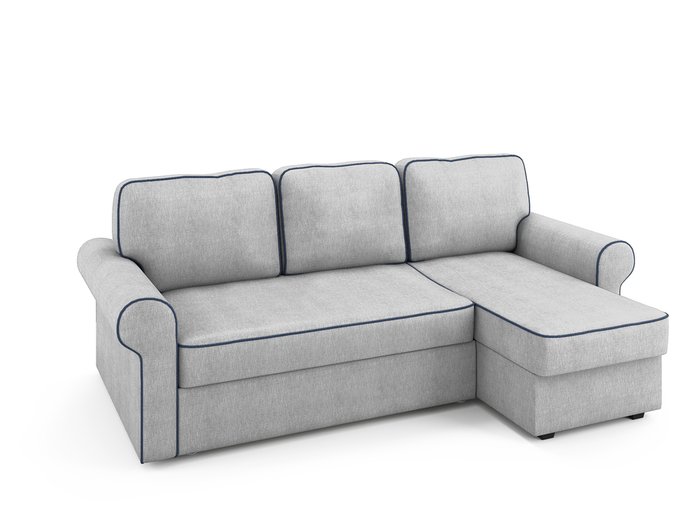 Угловой диван-кровать Tulon правый светло-серого цвета - лучшие Угловые диваны в INMYROOM