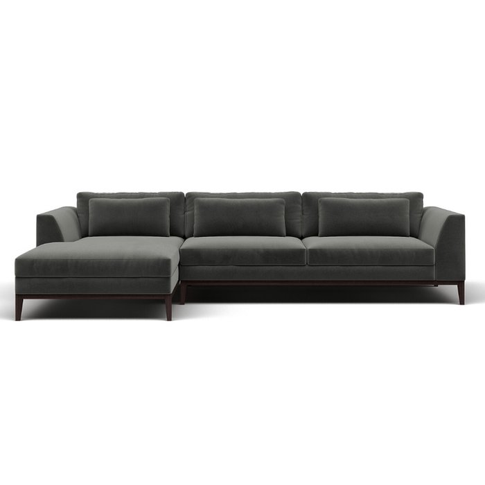 Угловой модульный диван Italy taper серого цвета - купить Угловые диваны по цене 315700.0