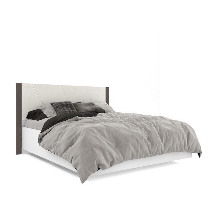 Кровать Селеста 160х200 с подъемным механизмом бело-коричневого цвета