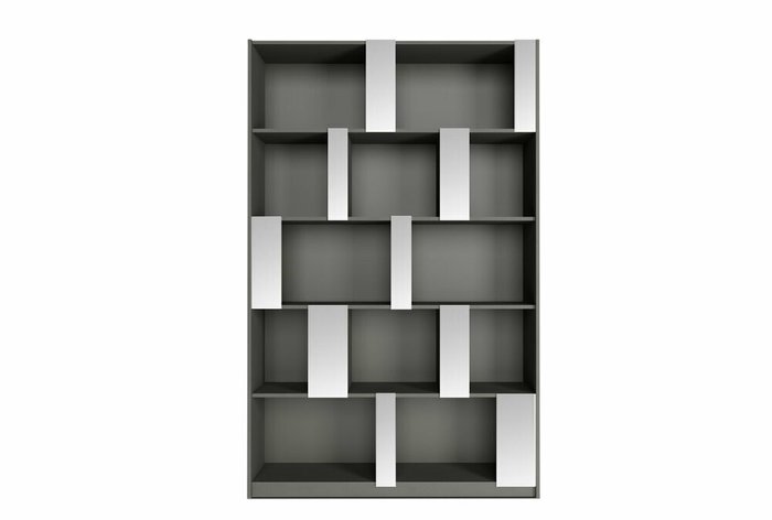 Стеллаж Сакраменто L серого цвета с зеркалами - купить Стеллажи по цене 222510.0