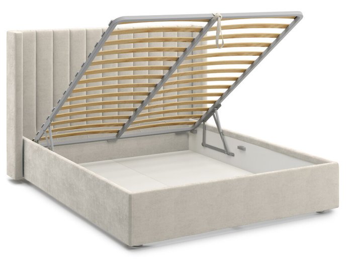 Кровать Premium Mellisa 2 160х200 бежевого цвета с подъемным механизмом - лучшие Кровати для спальни в INMYROOM