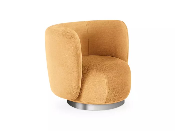 Кресло Lucca желтого цвета с серым основанием 