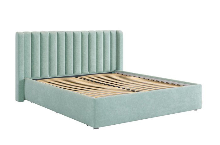 Кровать без подъемного механизма Ева 160х200 бирюзового цвета - купить Кровати для спальни по цене 34280.0