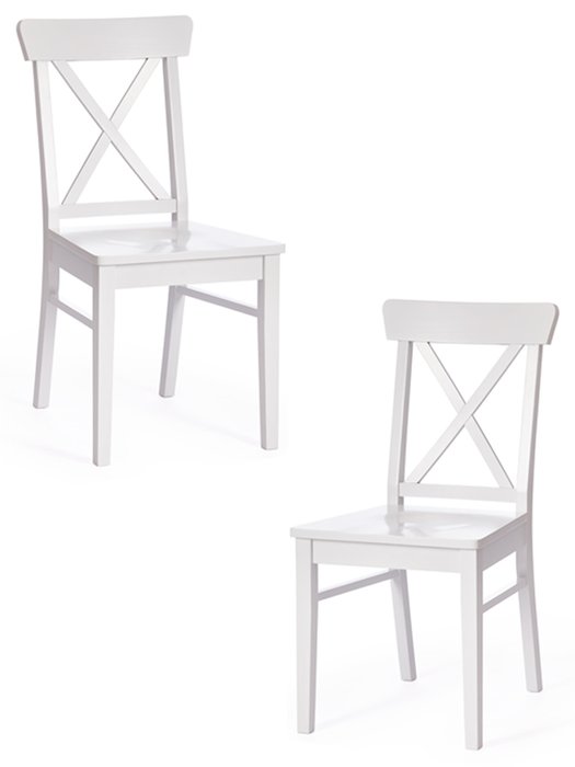Комплект из двух стульев Retro белого цвета