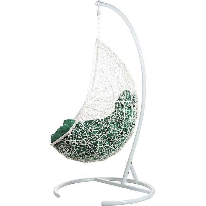 Кресло подвесное Easy бело-зеленого цвета - купить Садовые кресла по цене 12730.0