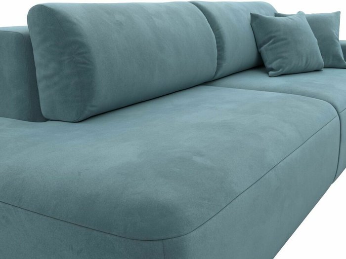 Диван-кровать Лига 036 Модерн темно-бирюзового цвета с правым подлокотником - лучшие Прямые диваны в INMYROOM