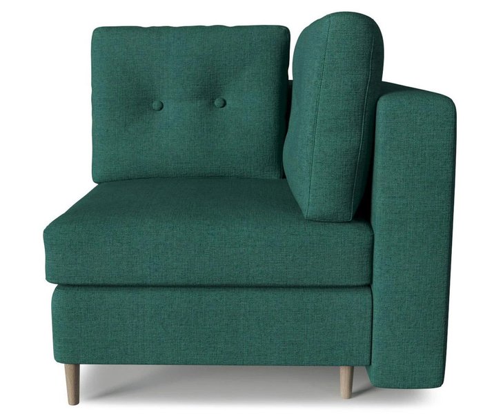 Модуль угловой сектор Белфаст зеленого цвета - лучшие Интерьерные кресла в INMYROOM