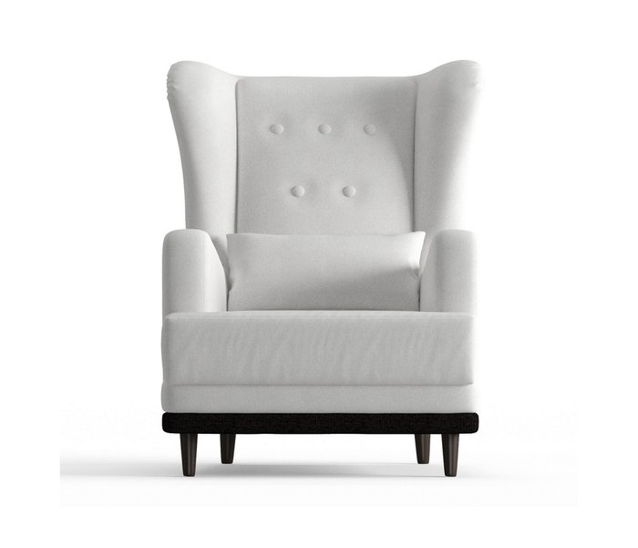 Кресло Лорд в обивке из велюра белого цвета - купить Интерьерные кресла по цене 13290.0