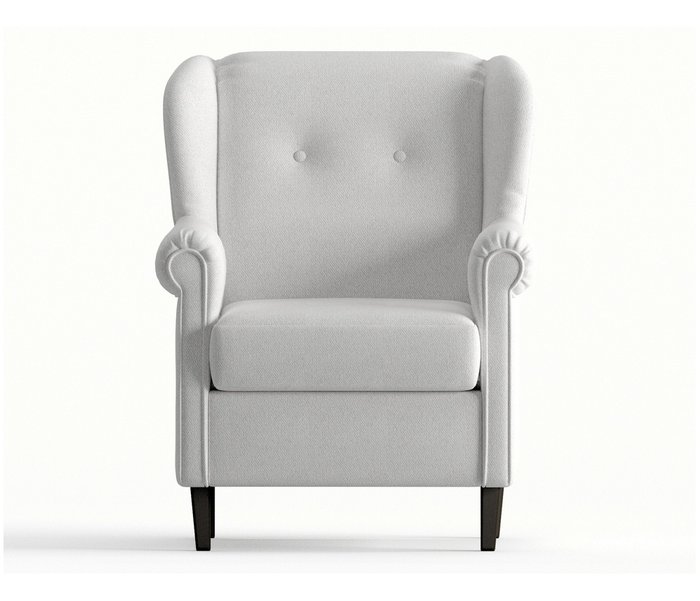 Кресло из велюра Леон белого цвета - купить Интерьерные кресла по цене 15990.0