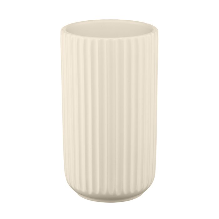 Декоративная ваза Рельеф М молочного цвета
