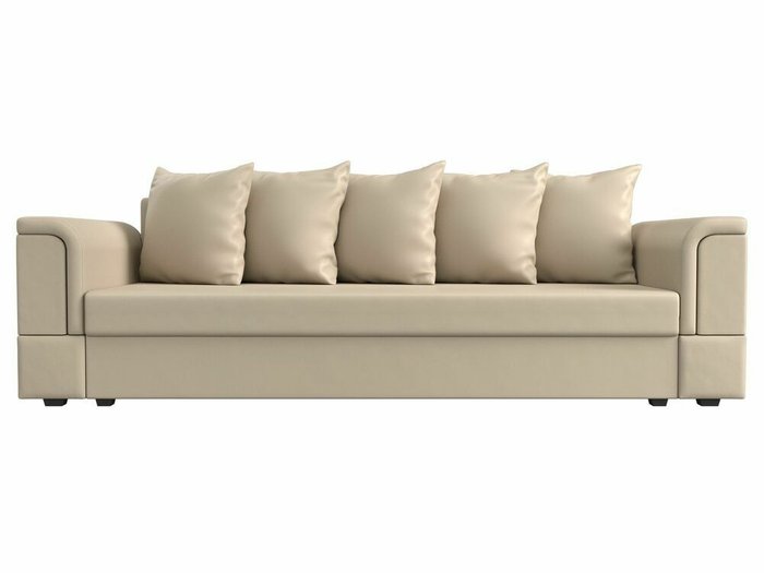 Диван-кровать Лига 005 бежевого цвета (экокожа) - купить Прямые диваны по цене 28999.0