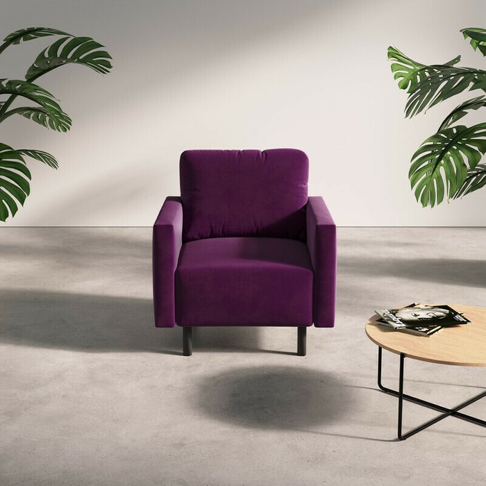 Кресло Сканди фиолетового цвета - купить Интерьерные кресла по цене 12990.0