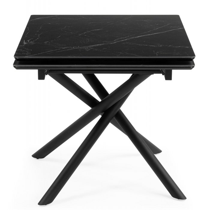 Раздвижной обеденный стол Мэриан 80х140 черного цвета - лучшие Обеденные столы в INMYROOM Раздвижной обеденный стол Мэриан 80х140 черного цвета - лучшие Обеденные столы в INMYROOM