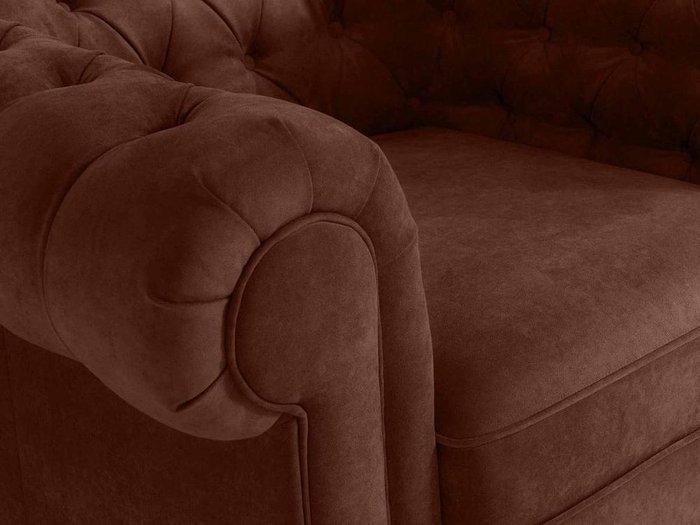 Кресло Chesterfield темно-коричневого цвета - купить Интерьерные кресла по цене 56430.0