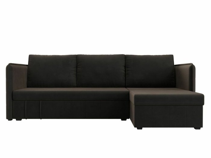 Угловой диван-кровать Слим коричневого цвета правый угол - купить Угловые диваны по цене 31999.0