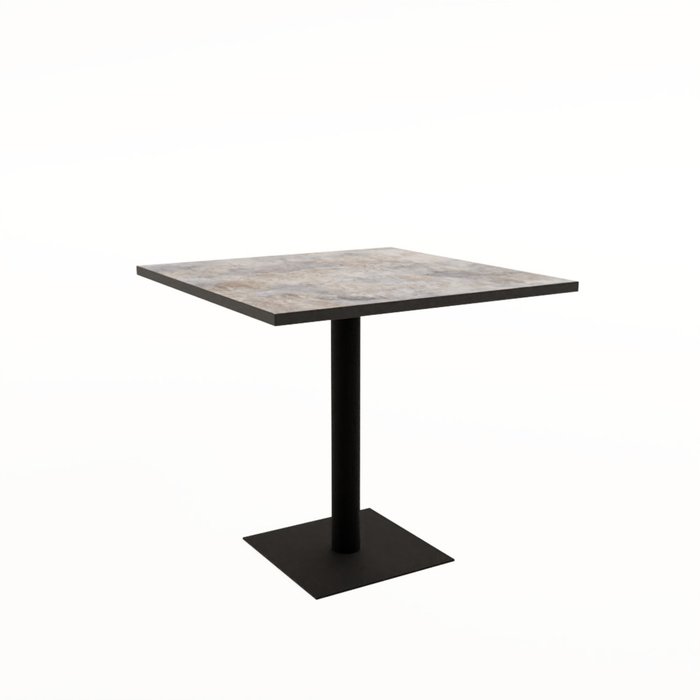 Обеденный стол Simple 70х70 серого цвета Basalt Обеденный стол Simple 70х70 серого цвета Basalt