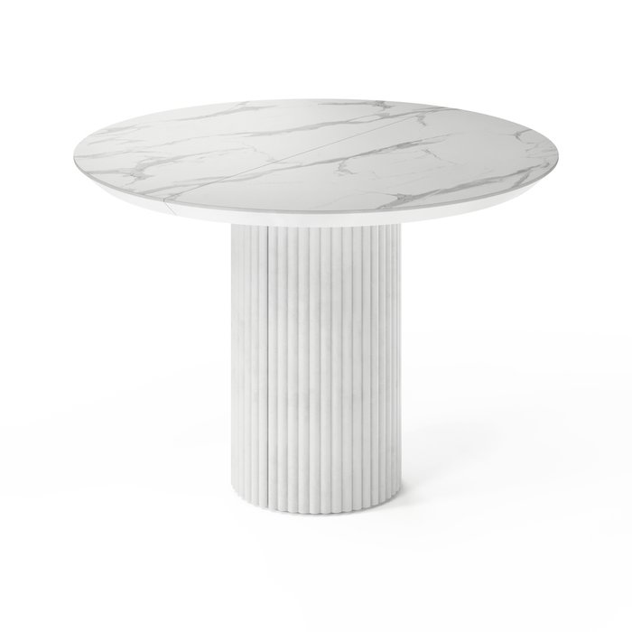 Раздвижной обеденный стол Ботейн L белого цвета - купить Обеденные столы по цене 136160.0