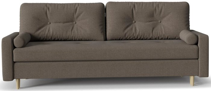 Диван-кровать прямой Белфаст unit Brown коричневого цвета - купить Прямые диваны по цене 33275.0