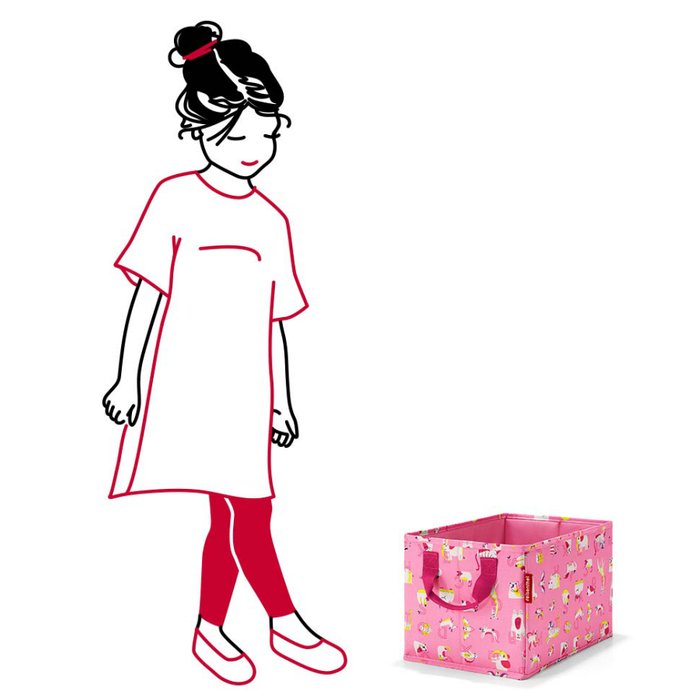 Коробка для хранения детская Storagebox abc friends pink розового цвета - купить Декоративные коробки по цене 1600.0