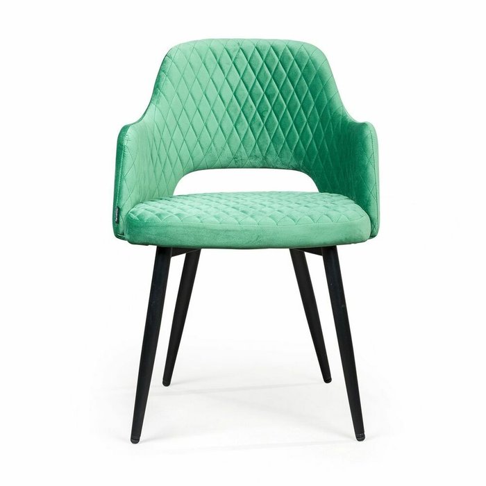 Стул с подлокотниками William нефритово-зеленого цвета - купить Обеденные стулья по цене 7900.0