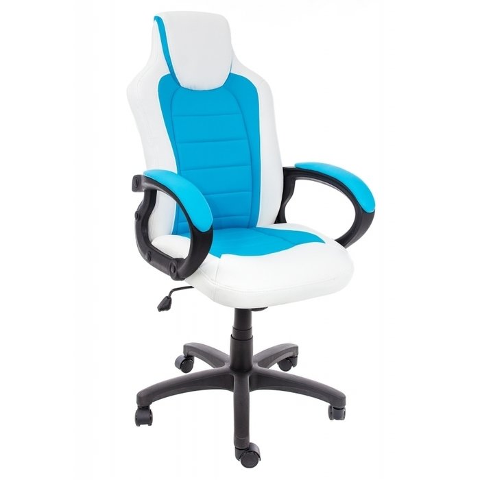Компьютерное кресло Kadis сине-белого цвета