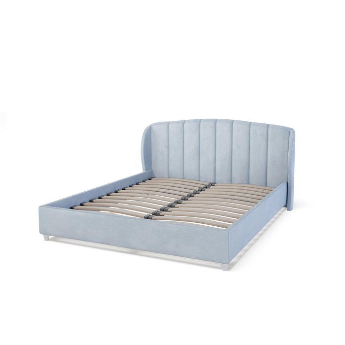 Кровать Дельта 160х200 голубого цвета без подъемного механизма - лучшие Кровати для спальни в INMYROOM