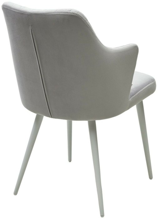 Стул Herman вращающийся светло-серого цвета с белыми ножками - лучшие Обеденные стулья в INMYROOM