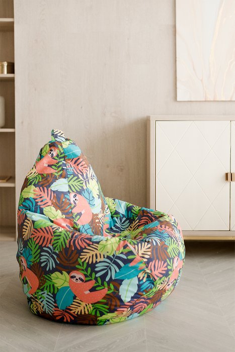Кресло-мешок Ленни L сине-зеленого цвета - купить Бескаркасная мебель по цене 2499.0