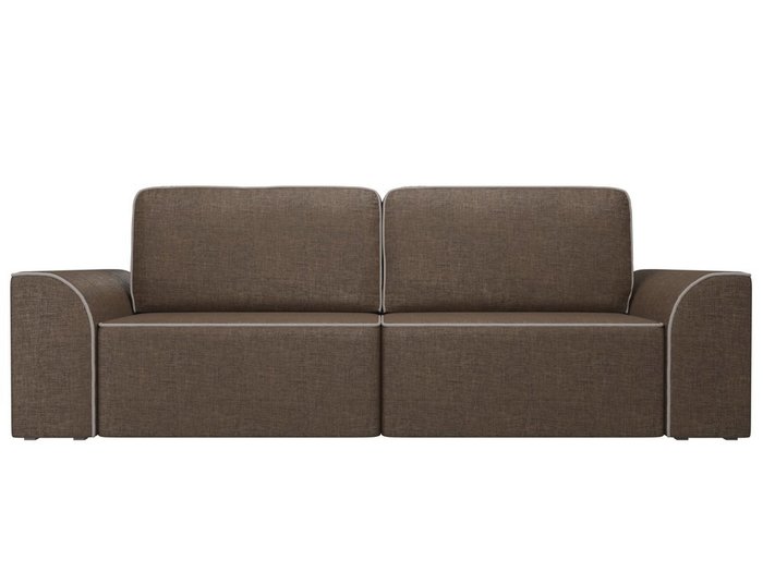 Прямой диван-кровать Вилсон коричневого цвета - купить Прямые диваны по цене 50990.0