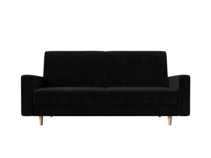 Прямой диван-кровать Бонн черного цвета - купить Прямые диваны по цене 28999.0