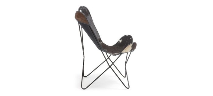 Кресло Julia Grup FLYNN кожаное черно-белого цвета - купить Интерьерные кресла по цене 46990.0