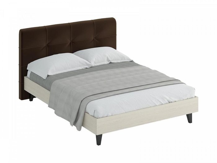 Кровать "Queen Anna" с коричневым изголовьем 160х200 см