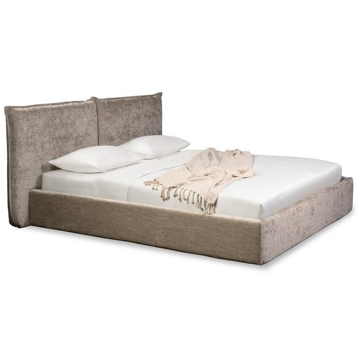Кровать Leonor 180200 серого цвета с решеткой