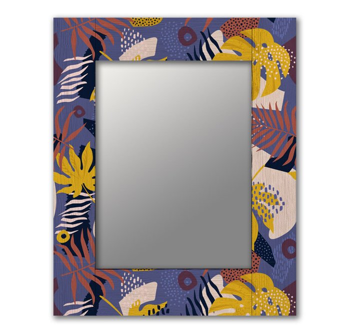 Настенное зеркало Тропический бум 50х65 синего цвета