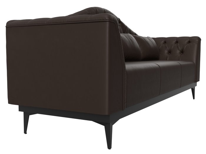 Прямой диван-кровать Флорида коричневого цвета (экокожа) - лучшие Прямые диваны в INMYROOM