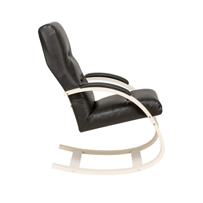 Кресло-качалка Милано молочно-черного цвета - лучшие Интерьерные кресла в INMYROOM