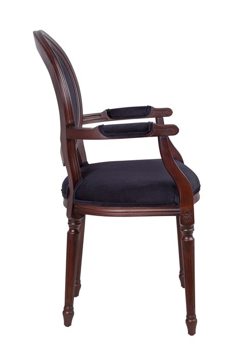 Стул с подлокотниками Delo Kora черно-коричневого цвета - лучшие Обеденные стулья в INMYROOM