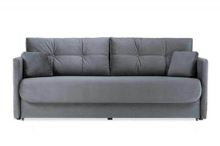 Прямой диван-кровать Шерлок серого цвета