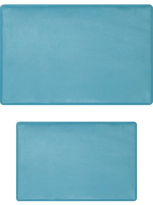Набор из двух ковриков для ванной Olimp голубого цвета