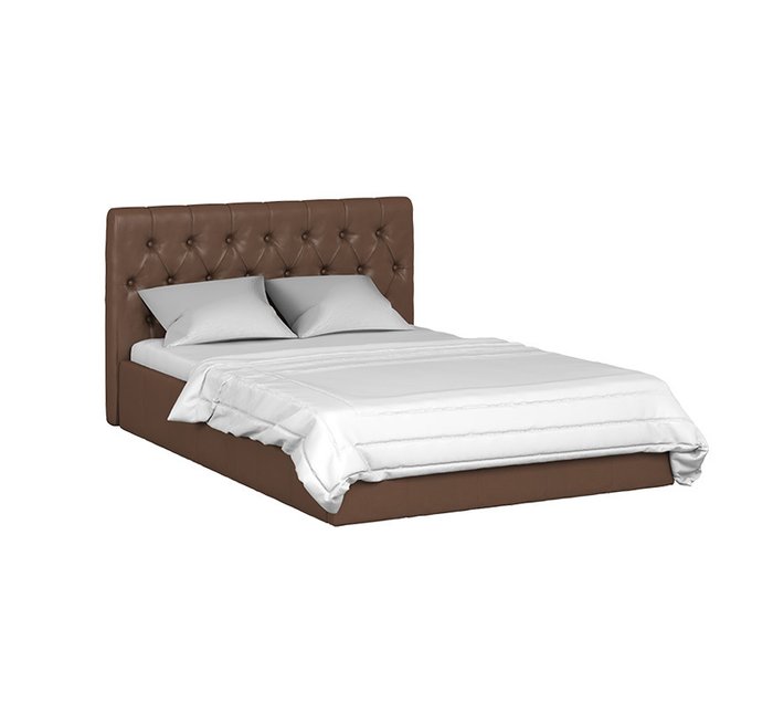 Кровать Инуа 140х200 коричневого цвета с подъемным механизмом 
