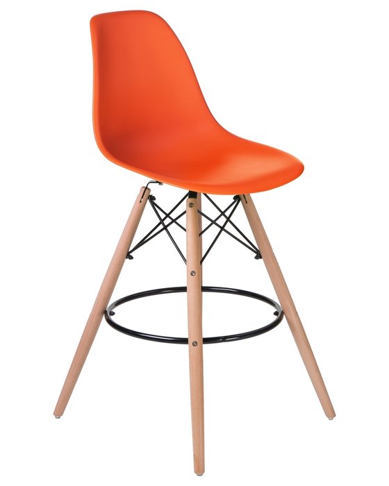 Стул барный оранжевого цвета - купить Барные стулья по цене 4470.0