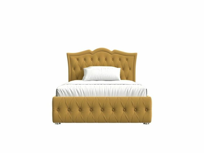 Кровать Герда 140х200 желтого цвета с подъемным механизмом  - купить Кровати для спальни по цене 73999.0