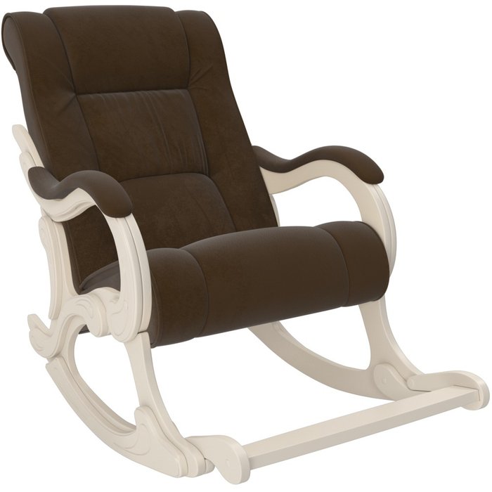 Кресло-качалка Модель 77 коричневого цвета