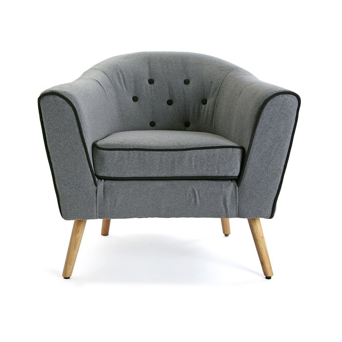 Кресло Grey Moissac с обивкой из хлопка - купить Интерьерные кресла по цене 58100.0