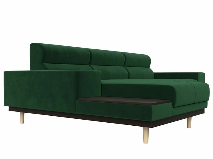 Угловой диван-кровать Леонардо темно-зеленого цвета левый угол - лучшие Угловые диваны в INMYROOM