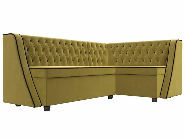 Угловой диван Лофт желтого цвета правый угол - лучшие Угловые диваны в INMYROOM