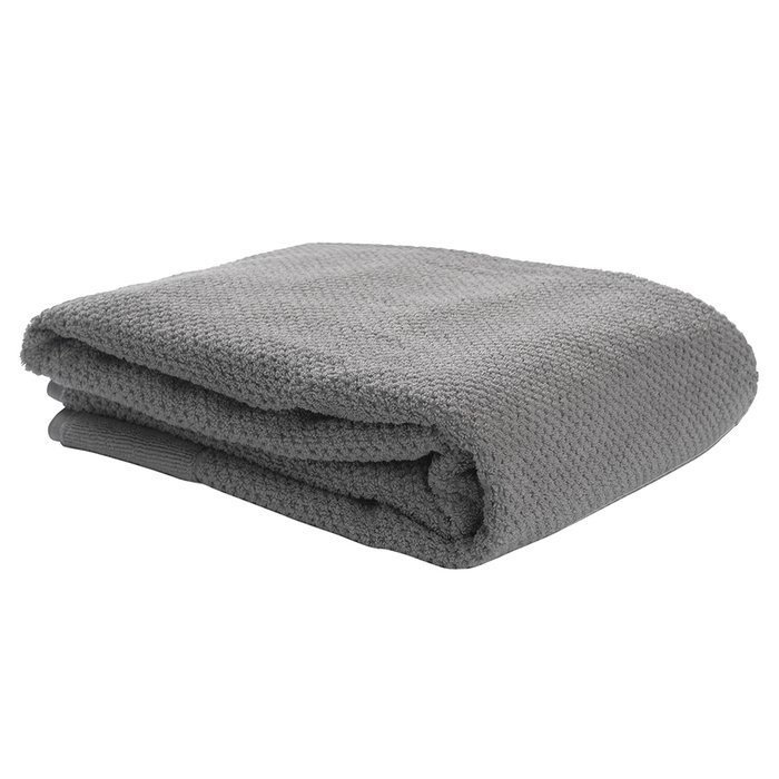 Полотенце банное фактурное Essential серого цвета