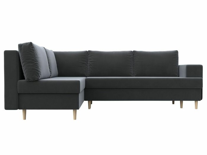 Угловой диван-кровать Сильвана серого цвета левый угол - купить Угловые диваны по цене 63999.0