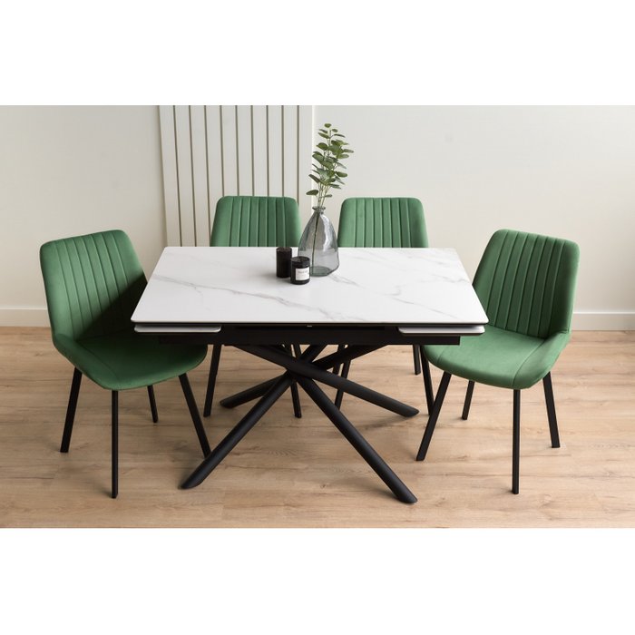 Раздвижной обеденный стол Мэриан 80х120 белого цвета - лучшие Обеденные столы в INMYROOM Раздвижной обеденный стол Мэриан 80х120 белого цвета - лучшие Обеденные столы в INMYROOM