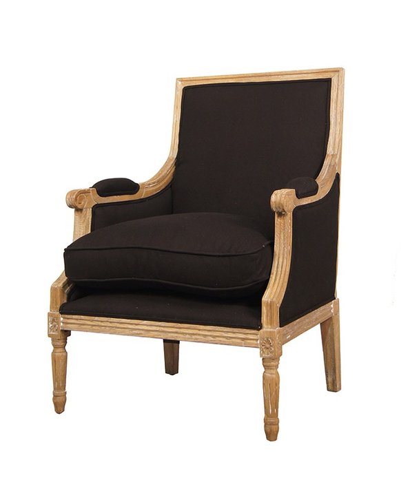 Большое черное кресло с подушкой - купить Интерьерные кресла по цене 29737.0
